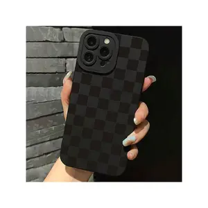 Checkerboard Pattern Phone Case, Anti-Drop Cellphone Protective Case, Total Protective Shockproof Mobile Phone Cover For IPhone 16 15 14 13 12 11 Plus/Pro/Pro Max, Electronics Accessories
