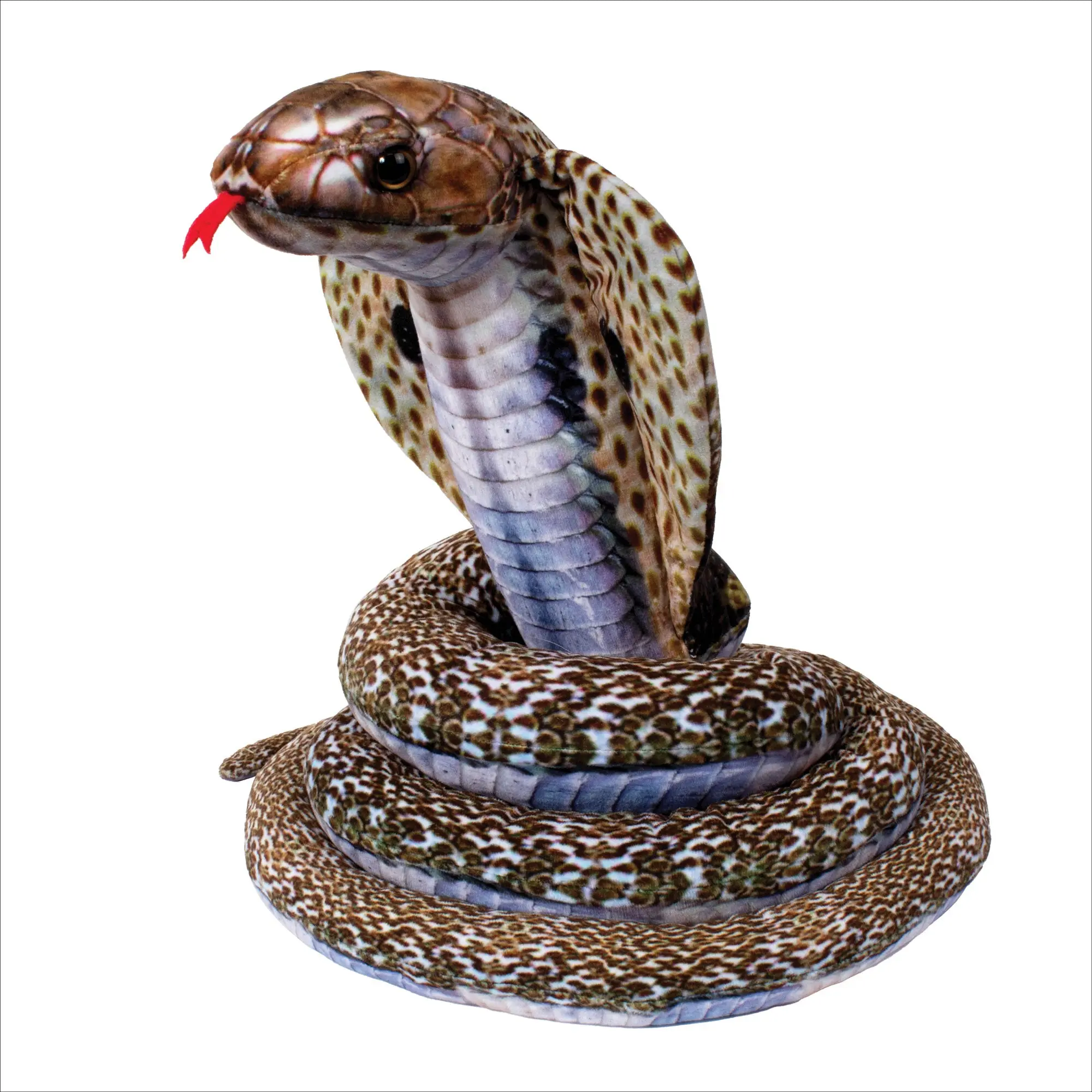 Real Planet™ Brown Cobra Realistic Plush Stuffed Animal