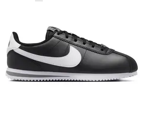 Nike Cortez Black Cool Grey White (GS) DM0950-001 Youth Authentic Shoes Footwear Sneaker Trainer Comfortable Walking Fashion Trending Gift