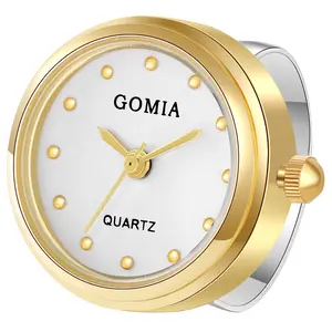 OIDEA Round Dot Scale Adjustable Ring Watch Ladies Quartz Finger Watch 3ATM