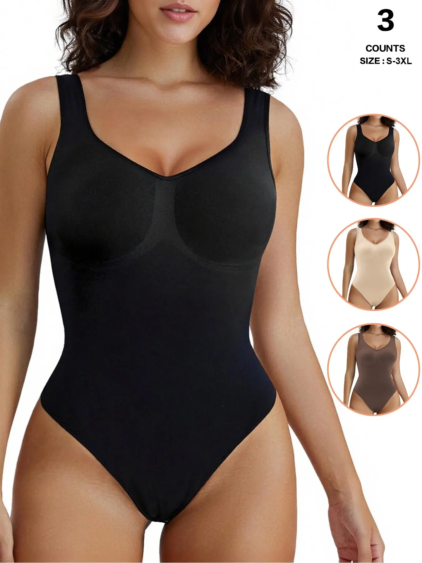 Bodysuit for Women Comfortable Ribbed Seamless Sleeveless Sexy Tank Top SpringStatements Underwear Shapewear Everyday Post Op Shapewear Body Shapewear Faja