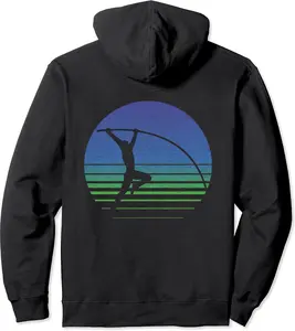 POLE VAULT - Retro Look - Fun Pole Vaulting - DESIGN ON BACK Pullover Hoodie - Laronstu Shop 62B0BFXQQWG1
