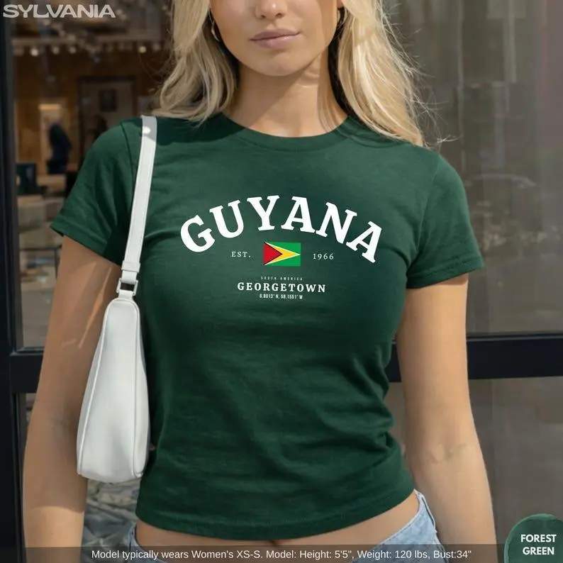 Guyana Baby Tee, Guyana Flag Shirt