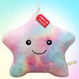 13''Creative Twinkle Star Colorful Night Light Plush Pillows Light up Night Stuffed Toys Perfect for Birthday Christmas Holiday Valentines ，Sensory Toys for Kids with Autism