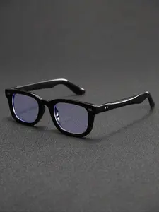 Unisex Classic Casual Non-Prescription Glasses, Round Square Frame, Suitable for Office, Outdoor Activities, Daily Life, Classic Fashion Glasses