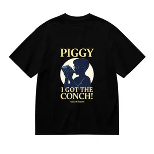 Men's Short-Sleeve Cotton T-Shirt, Lord of the Flies Fan Apparel, Piggy "I Got The Conch" Graphic Tee