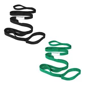 2 Pcs - Stretching Strap Yoga Strap for Physical Therapy, 10 Loops Yoga Straps for Stretching, Non-Elastic Stretch Strap for Pilates, Flexibility, Exercise, Stretch Band for Women & Men