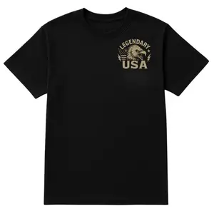 Legendary USA Metallic Gold Eagle Motorcycle T-Shirt