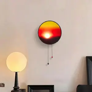 9.8 inch Sunrise Sunset Projection Lamp Wall Mount Retractable Ambient Light Lamp