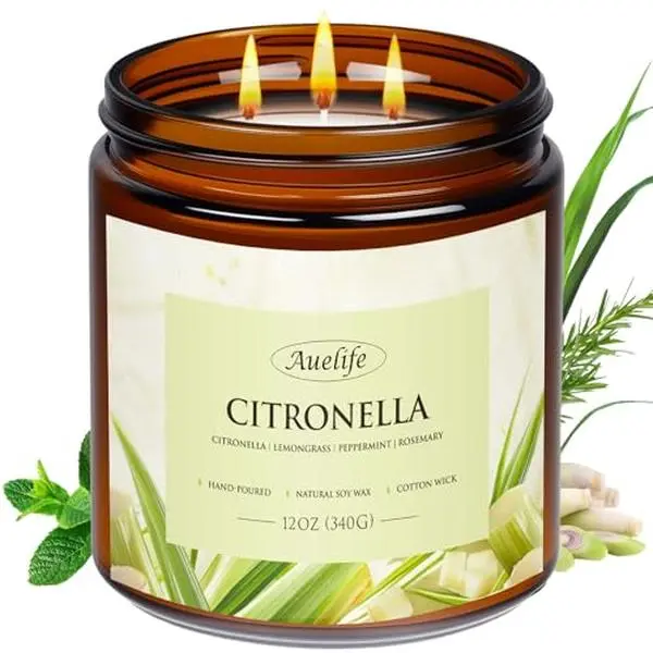 Teakwood & Mahogany Candle | Masculine Candles for Men, Gifts for Men - Soy Candle for Home Scented - Scented Candles for Home, Aromatherapy Gifts Long Lasting Burn Time - 7oz Black Jar