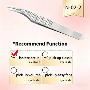 Precision Volume Eyelash Extension Tweezers, Nagaraku Diamond Grip 420 Stainless Steel Makeup Tool
