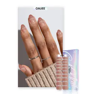Semi Cured Gel Nail Strips 20Pcs | Mixed Styles Set – Cat Eye, French Tip, Glitter & Solid Colors | Long-Lasting Shine | Easy Apply at Home | UV Light Needed