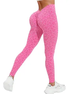 Women's Leopard Print Sports Leggings, Casual Comfy Breathable Skinny Pants for Yoga Gym Workout, Ladies Sportswear for All Seasons, Skinny Yoga Bottoms