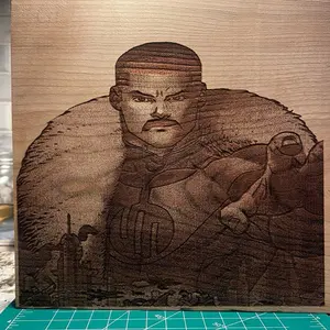 Thragg engraved on chestnut wood WALL ART comes with command strips for easy install