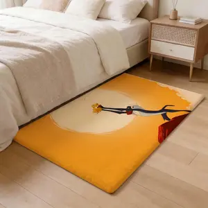 T-The Lion King cartoon Floor Mat Thickened Soft Flannel Rug – Non-Slip, Absorbent & Wear-Resistant Indoor Mat for Entryway, Living Room & Daily Home Use
