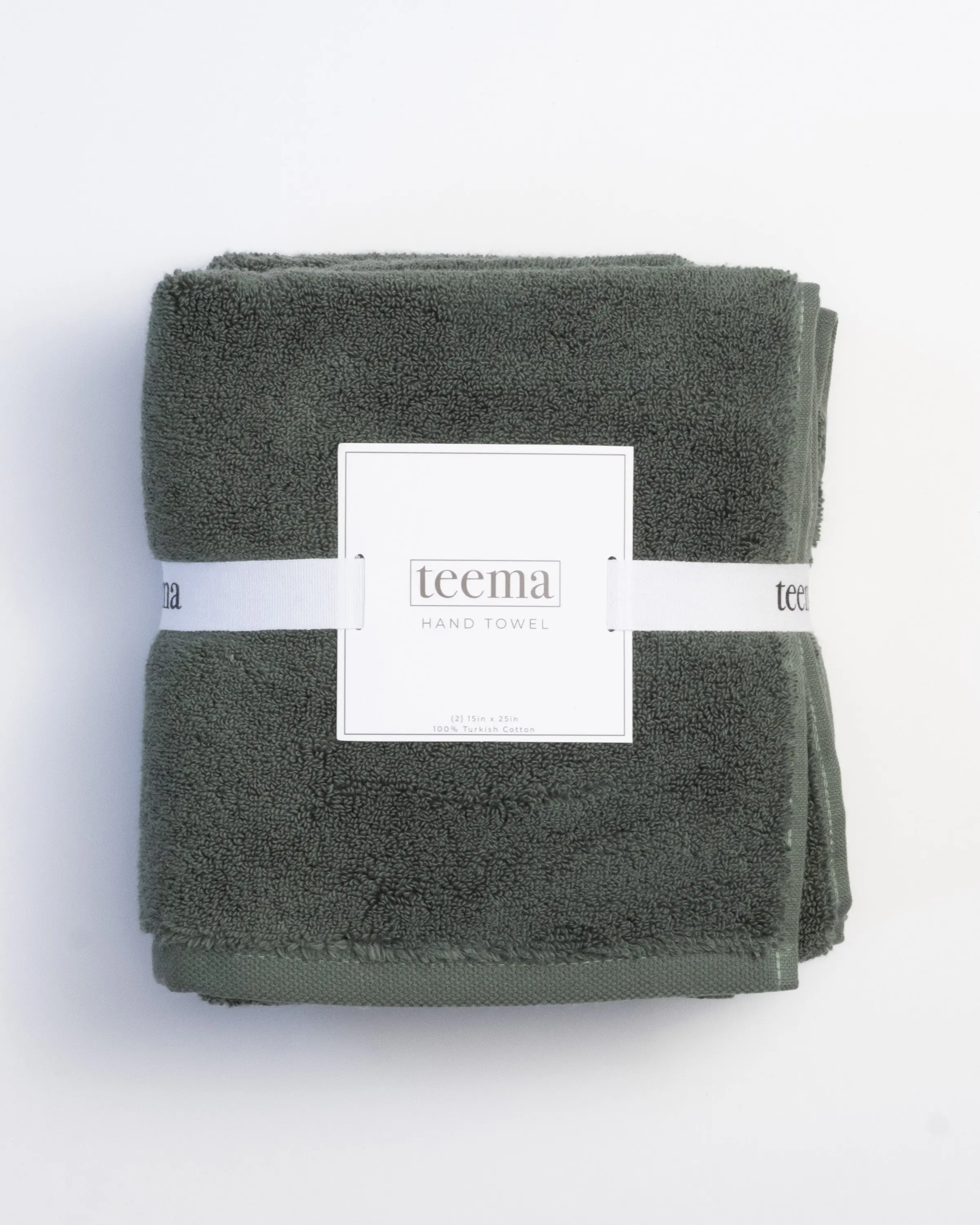 The Luxe Hand Towels in Jade