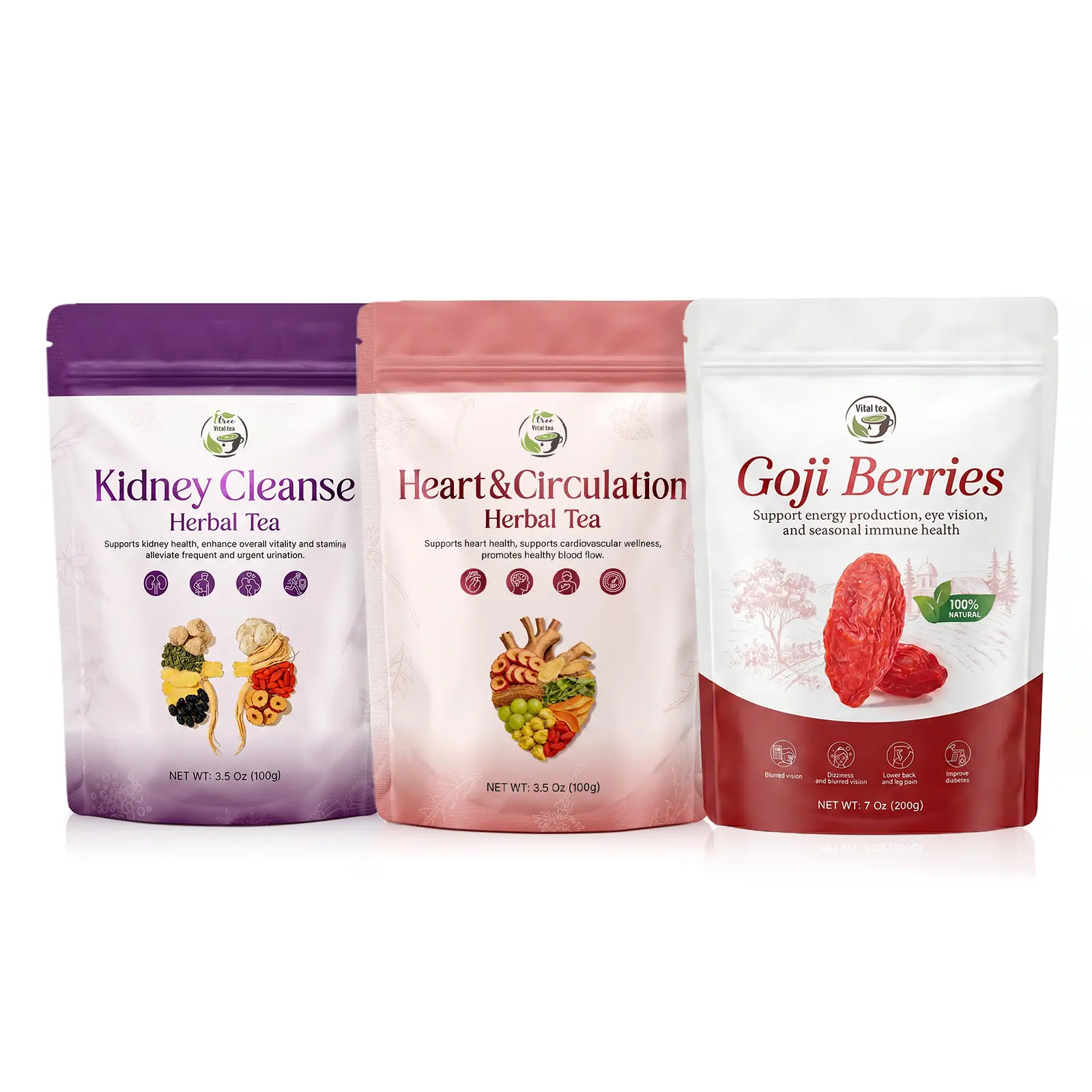 Joint Comfort Herbal Tea Bundle, Maca & Goji Berries Blend for Body Ache Relief | iTREE · Vital-Tea summerwins