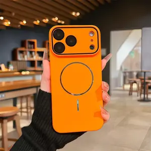 Simple hard shell magnetic phone case for iPhone 17 Pro Max  Anti drop lens protection Shockproof Cove hard shell case phone protective casing