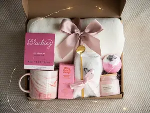 Hygge Gift Box with Blanket Cozy Gift Set Gift for Mom Sending Hugs Gift Sympathy Gift Box Christmas Gift Box for her