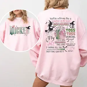 Wicked 2 Sides Shirt, Change For Good Sweatshirt, Witch Pink and Green T-shirt, For Good Movie Fan Tee, Wizard Tee
