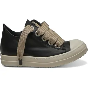 1127636 Rick Owens Wmns Concordians Jumbo Laced Low Black Milk