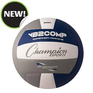 Champion Sports  8.25 in. VB Pro Comp Series Volleyball - Gray, Blue & White