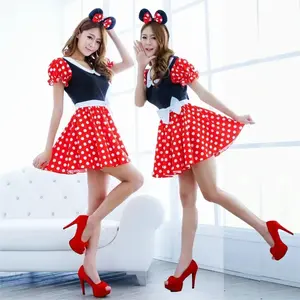Halloween Women Cosplay Mickey Costume Costume Sexy Minnie Performance Costume Party Night Game Uniform Prom