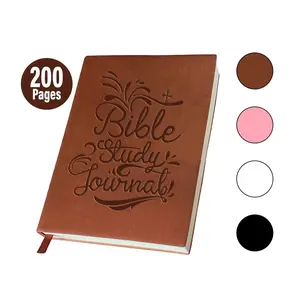 Bible Study Journal & Scripture Notebook - 200-Page Hardcover SOAP Method Notebook for Verse Mapping & Sermon Notes, Available in Pink, Brown, White & Black Hardcover Options, Structured Christian Faith Planner for Men & Women