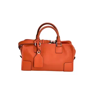 Pre-owned Loewe Leather Shoulder Bags Calfskin Amazona 28 Orange Shoulder Bag