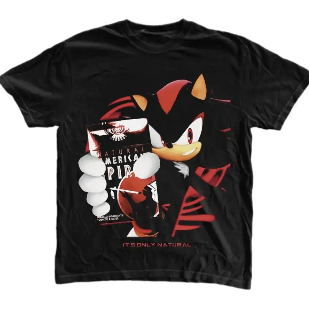 Natural American T-Shirt, Shadow the Hedgehog Shirt, Game Shirt, Unisex Graphic Tees Gothic Grunge Y2k Emo Scene Amity Affliction Style Clothes Menswear Womenswear Streetwear