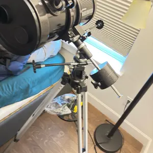 Powerseeker 127EQ Telescope - Compact Design, Equatorial Mount, 3x Barlow Lens, Adjustable Full-Height Tripod, Accessories Included