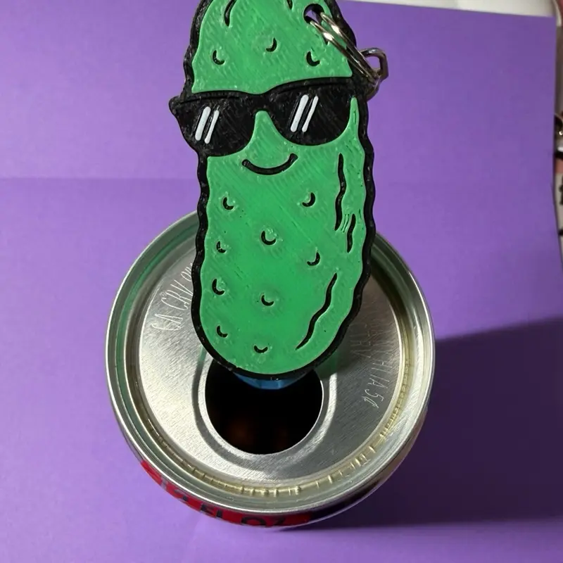 Pickle Pop Can Opener/ Soda Tab Opener Keychain