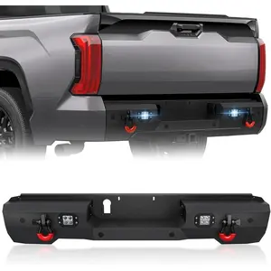 【Yzona】New Truck Rear Bumpers Compatible with 2022-2024 Toyota Tundra with LED Lights