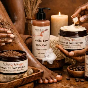Mocha Luxe Clix Collection Melanin-rich Skincare Self-care Moisturizing Hydrating Set Coffee Cocoa