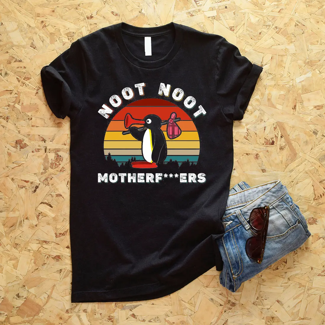 Vintage-Noot-Noot-Pingu-Shirt, Gift For Birthday, Holiday, Christmas, Woman, Man Shortsleeve Classic