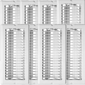 Continental Industries Mobile Home White Floor Registers 4 X 8 (8 Pack)