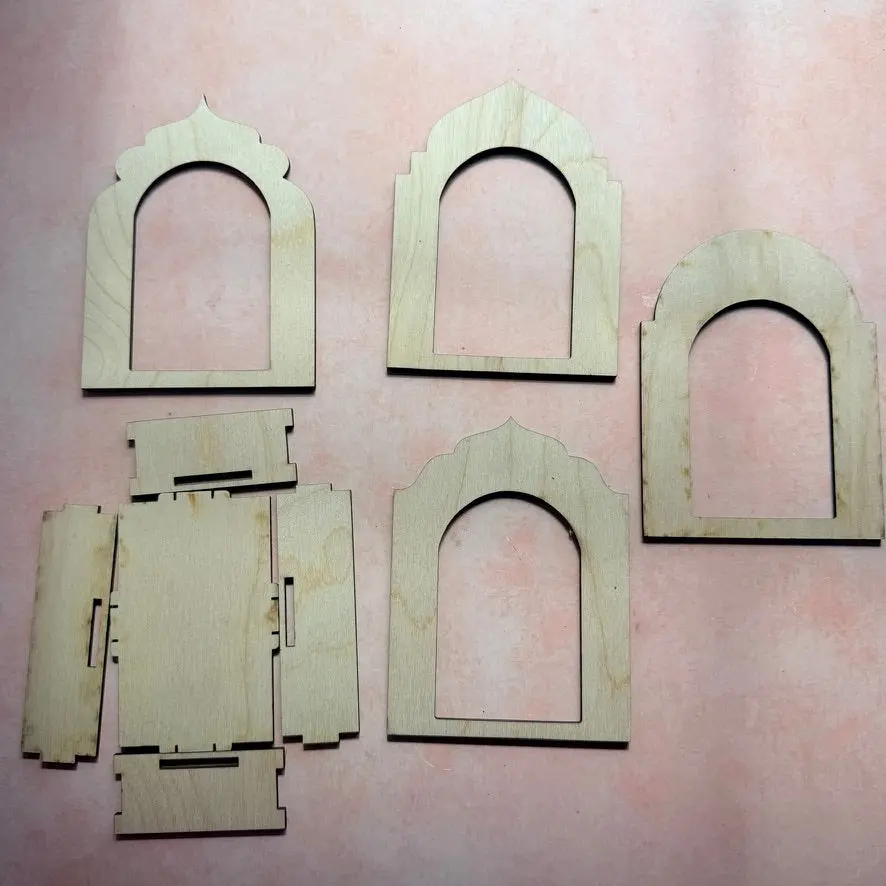 Wood Shrine Niche for mixed media polymer clay