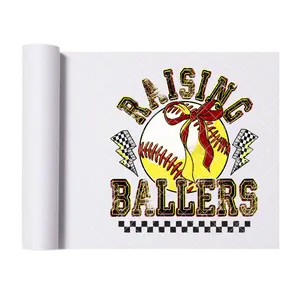 Raising Ballers Softball - Direct Print Film Transfer for T-Shirts, Cotton, Polyester & Blends - High-Quality Print