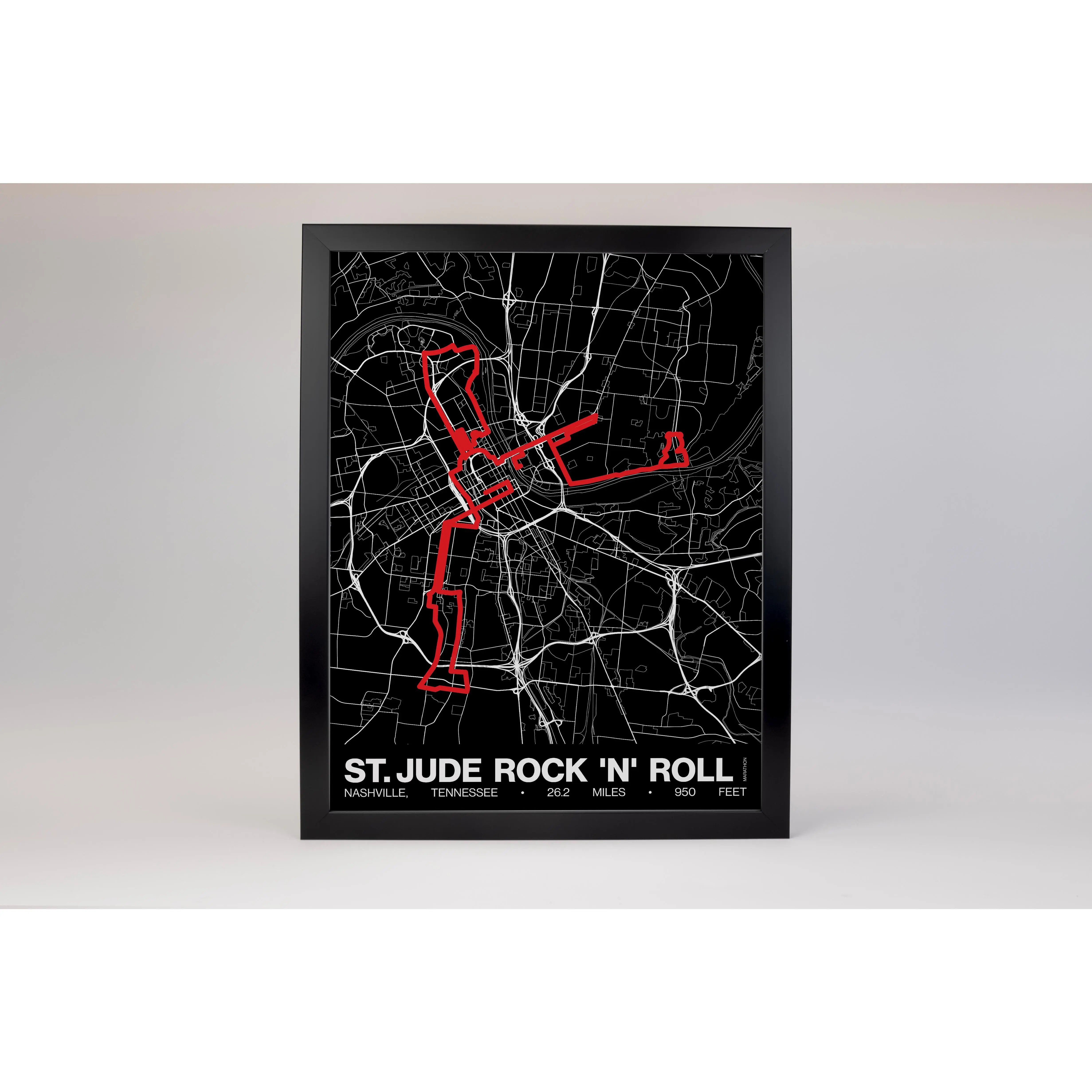 St. Jude Rock 'n' Roll Nashville Marathon Poster - Grid Style