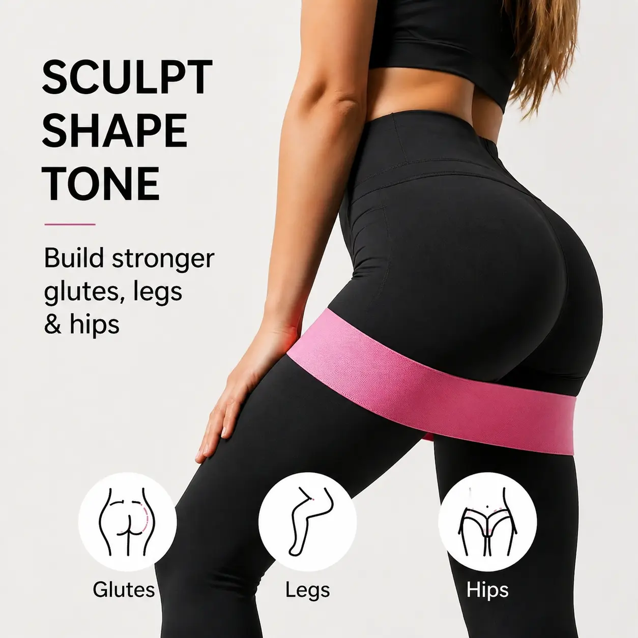 Overstock Clearance! 3‑Level Fabric Glute Leg Hip Resistance Bands Limited Stock
