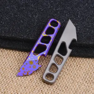 Trendy Keychain Bottle Opener, Titanium Edc Tool, Durable & Portable Design, Perfect for Everyday Carry, Ideal Gift Choice, Edc Multi Tools