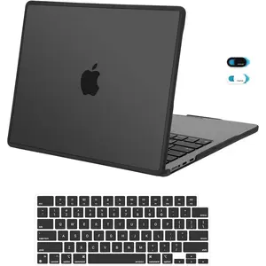 MOSISO Compatible with MacBook Air 13 inch Case M5 2026 M4 2025 M3 M2 2024-2022 A3449 A3240 A3113 A2681, 3 in 1 Kit Soft TPU Bumper Crack-Resistant Hard Shell for MacBook Air 13.6 Case, Black