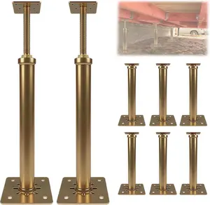 8 PCS House Floor Jacks for Leveling, 11.6" - 16" Height Range, Screw Jacks for Home Leveling, Jack Posts for Basement, 4 ton Min and Max Height Capacity, Galvanized