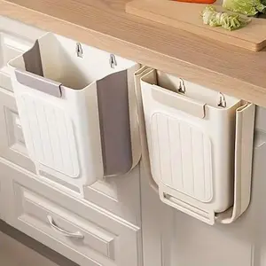 Tame Kitchen Mess Instantly with This Foldable Hanging Bin – (1PCS)  A Space-Saving, Thickened Trash Can That Mounts Inside Your Cabinet Door to Free Up Counter Space and Conceal Waste