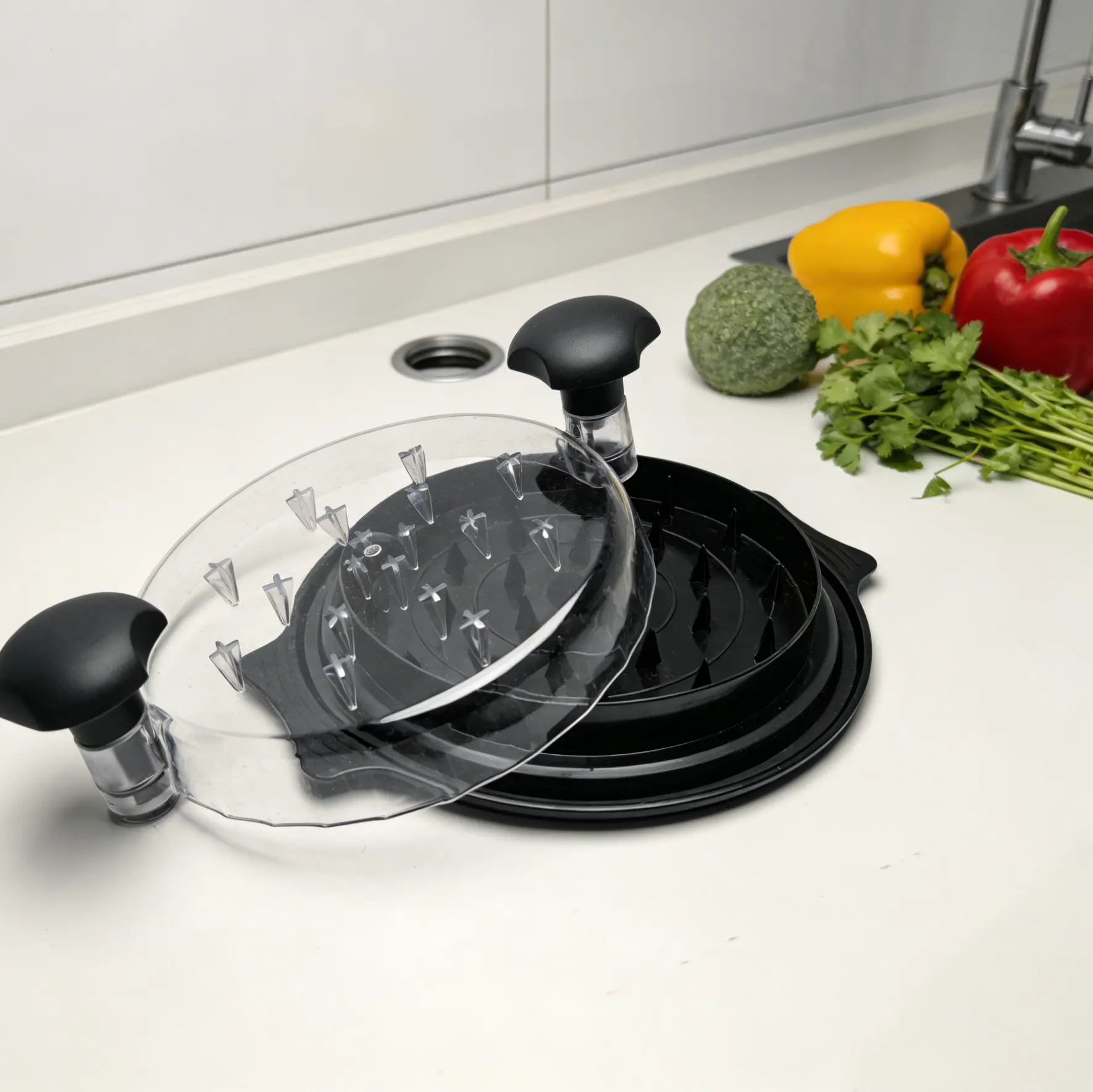 Chicken Shredder, Large Chicken Breast Shredder Tool Twist, Visible Lid Meat Grinder for Ground Food, Pulled Chicken, Pork, Vegetables, Meal Prep and Kitchen Cooking The best gift for fitness enthusiasts black #dealsforyoudays