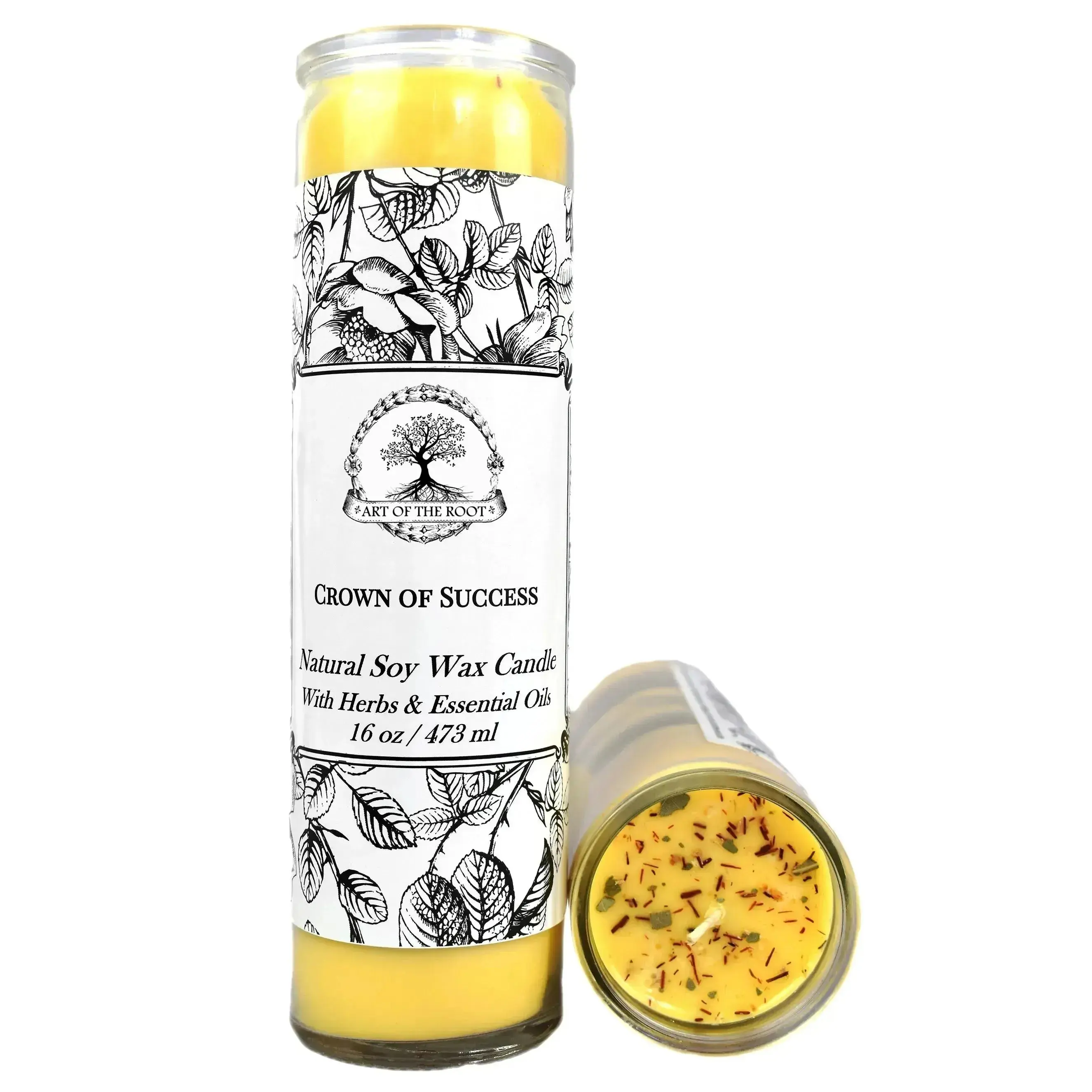 Crown of Success 7 Day Soy Candle for Prosperity, Success & Achievement