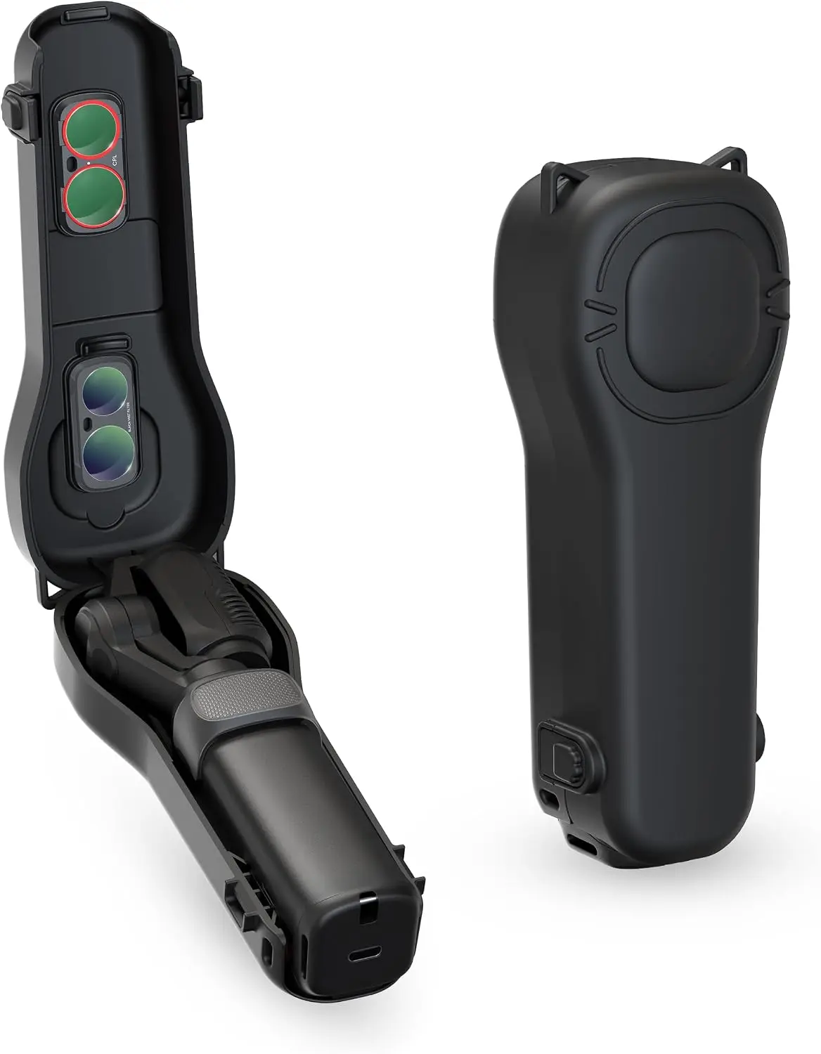 Carrying Cover Case for Insta360 Luna Ultra Protective Accessories |   Portable Carry Cases Dual Locks Protection Bag Compatible with Insta 360 Luna Camera Filter Lens PC Black With Wrist Strap