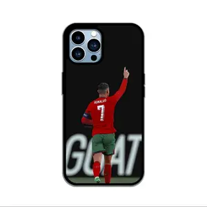 CR7 Goat Phone Case - Red Soccer Design with Number 7 & "RONALDO" Text Compatible with iPhone 12 and 12 Pro Models Protective Shockproof Casing