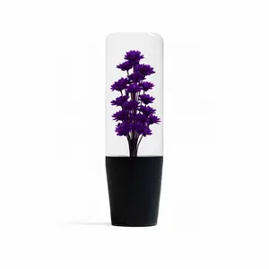 Purple Sakura Clear Flower Shift Knob 6”| Universal Manual Car Shifter