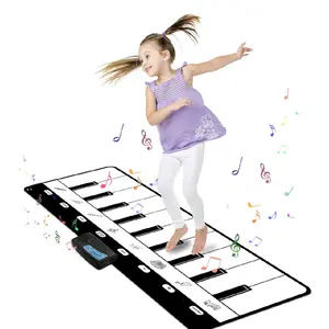 Piano Mat, Kids Musical Mat Floor Piano Keyboard Mat with 8 Instruments Sounds Music Dance Touch Play Mat, Early Educational Toys Birthday Gifts for 1 2 3 4 5 Year Old Boys Girls
